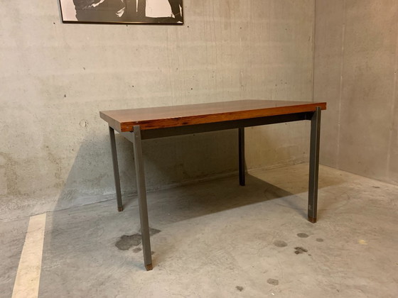 Image 1 of Dining Table "pali" With Extension By Louis Van Teeffelen For Wébé 1960.