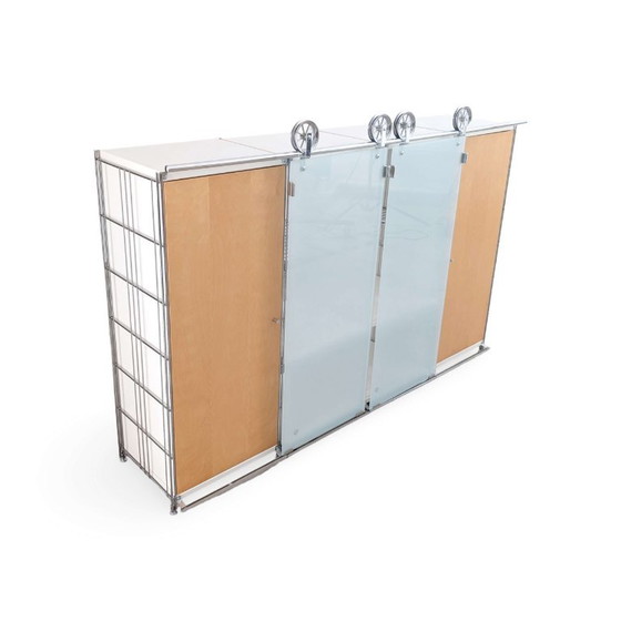 Credenza Balton Vintage Postmoderno Metallo Vetro Anni '80 – Credenze (photo 3 of 11)
