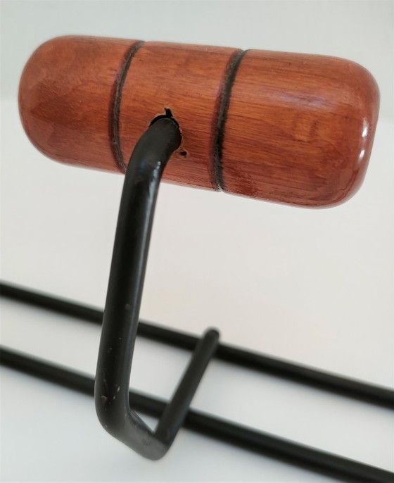 Image 1 of Modernist Coat Rack, Wood and Metal, 1960s