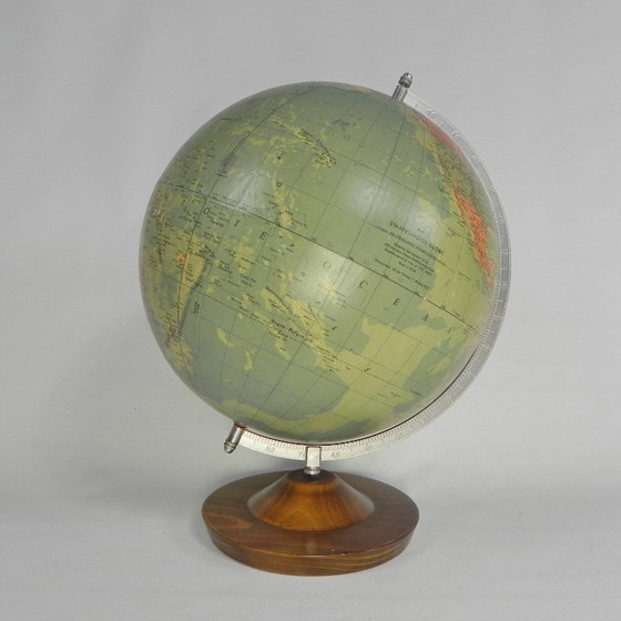 Image 1 of Rath Globe of papier-mâché on a wooden base, 1975
