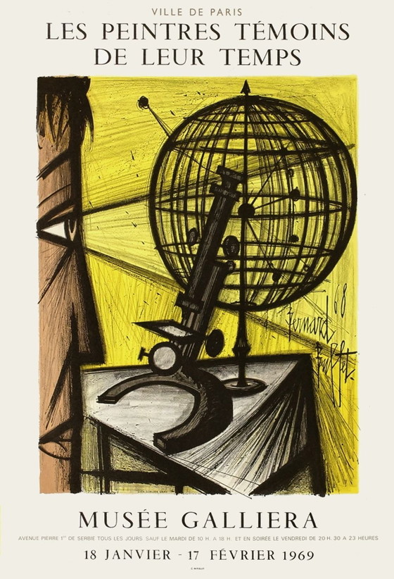 Image 1 of Bernard BUFFET Expo 69 - Musée Galliéra cartel original 1969