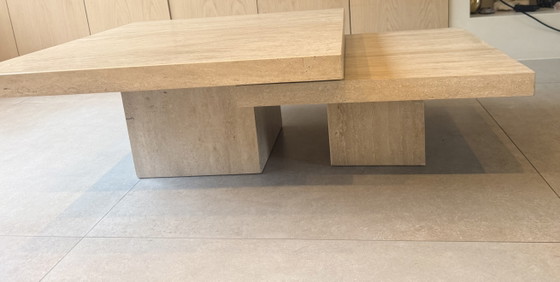 Set of 2 Travertine Coffee tables Richmond Interiors (photo 7 of 7)