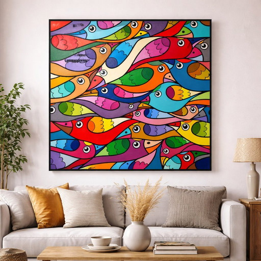 Oiseau en mouvement - Art moderne - Franklin van Dam