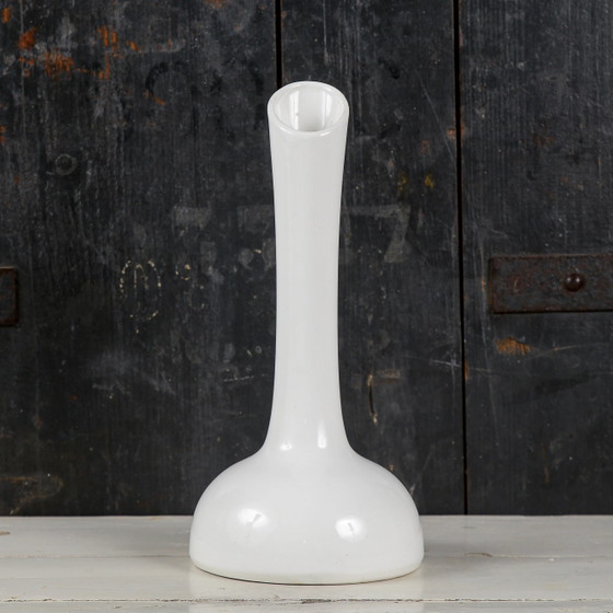 Vintage White Ceramic Rometti Vase (photo 6 of 9)