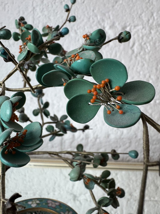Image 1 of Bonsai turchese e cloisonné, periodo Repubblica Cinese