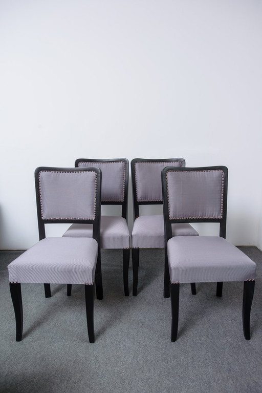 Art Deco Eetkamerstoelen, jaren 20, set van 4