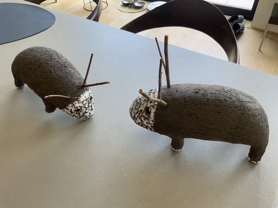 Image 1 of Dos animales de cerámica