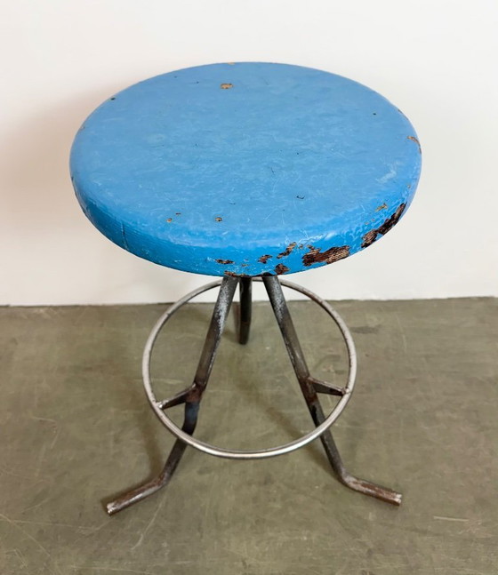 Image 1 of Grey Industrial Workshop Stool, 1960s