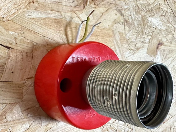 Image 1 of Lampada da parete Diskus anni '60 e '70 Teka Arancione Design Space Age Alluminio Metallo