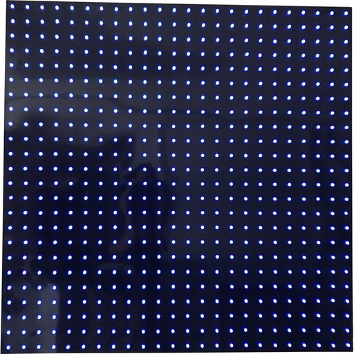 Vintage black lacquered metal light panel, 1990