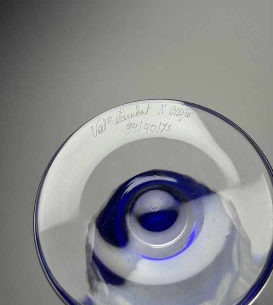Image 1 of Vaso in cristallo Overlay in edizione limitata di Val Saint Lambert × Xavier Crespo, Belgio.