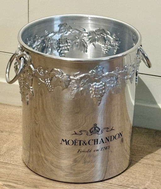 Original Vintage Moët & Chandon Champagne Cooler – Marked Argit (France) – tafelaccessoires, Aluminium
