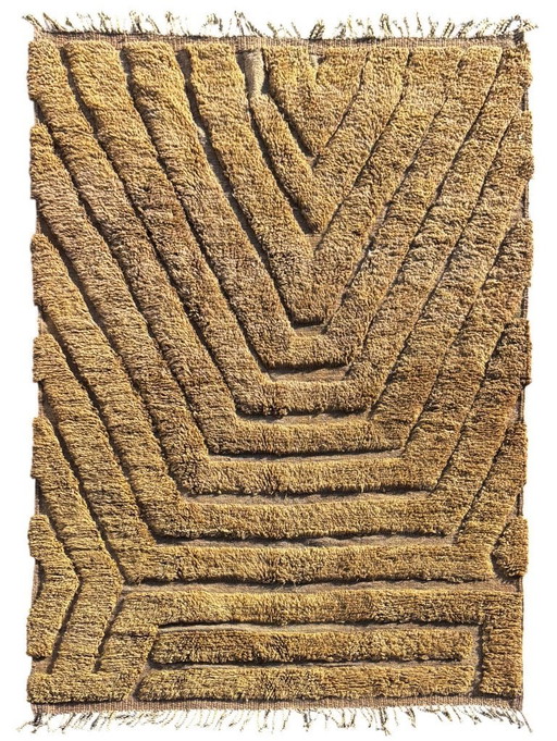 Luxe moderne Marokkaanse Berber wollen vloerkleed 200x310 cm - Berber interieur vloerkleed voor de woonkamer