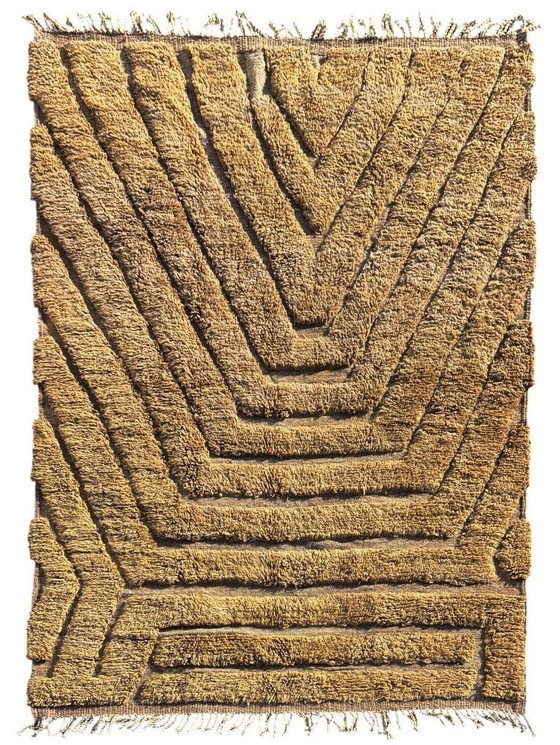 Image 1 of Luxuriöser, moderner marokkanischer Berberteppich aus Wolle, 200 x 310 cm – Berberteppich für das Wohnzimmer