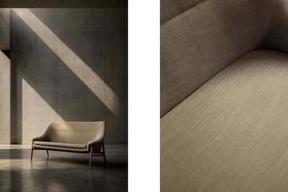 Zweisitzer-Sofa „Grace“ im skandinavischen Mid-Century-Stil mit braunem Stoffbezug von IKEA, Baujahr 1961 (photo 10 of 27)