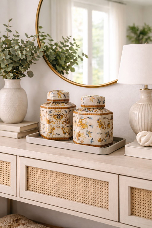 Paar dekorative Ingwertöpfe – orientalischer/chinoiser Stil