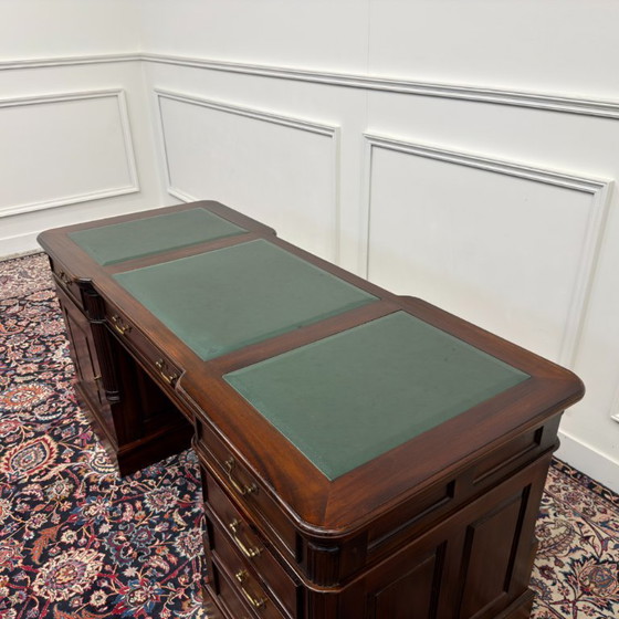 Scrivania inglese classica in pelle verde – Scrivanie, Leather, Wood (photo 17 of 21)