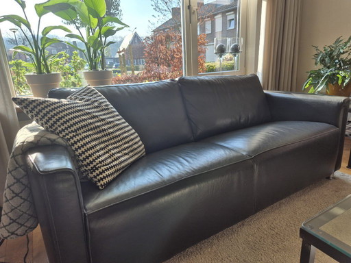 Divano in pelle grigia Touché