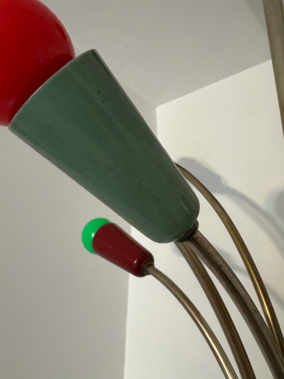 Image 1 of Meerkleurige Sputnik-kroonluchter uit de jaren 60.