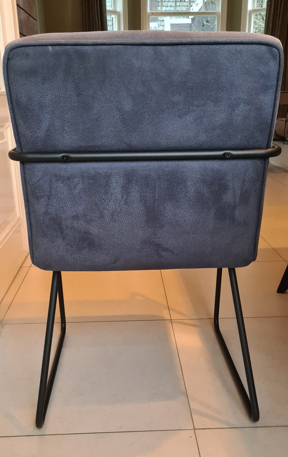 Image 1 of 6 sedie con morbido rivestimento blu