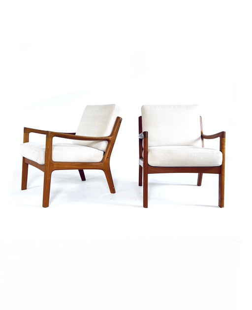 2x Vintage 'Senator' Sessel, Ole Wanscher '60