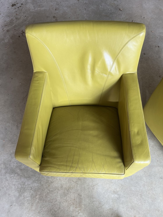 Image 1 of 2x Leolux Dolcinea Sessel - Grünes Leder