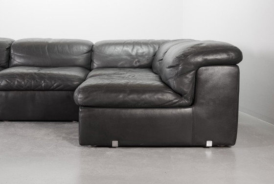 Canapé modulaire Jeep en cuir gris, années 1970, ensemble de 4 – Durlet, Canapés modulables, Leather (photo 11 of 38)