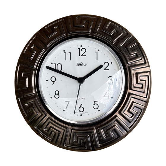 Image 1 of Grey ceramic wall clock, Atlanta, Germany, 1980s.