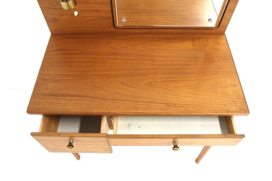 Toletta Scandinava in Teak, Svezia, 1960, Tolette, Vetro, Scandinavian (foto 4 di 5)