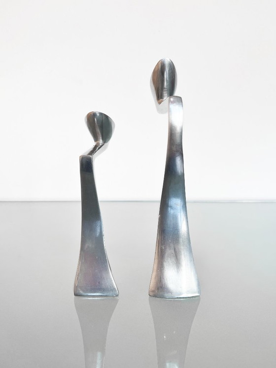 Image 1 of Set di due candelabri a forma di cigno di Matthew Hilton