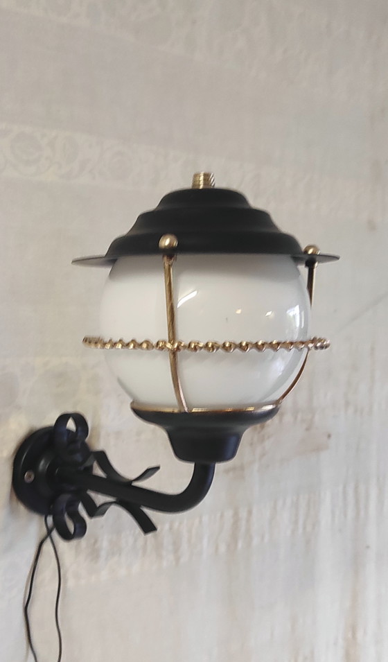 Image 1 of Marine lantern-style wall light - 1950s
