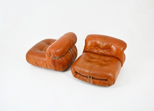 Soriana Lounge-Sessel von Afra & Tobia Scarpa für Cassina, 1970er Jahre, 2er-Set