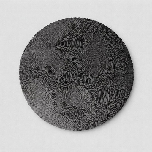 Large Hand-Sculpted Wall Sculpture - Organic Modern Round 3D Decor Clay Biomorphic Sculpture, Custom Colors 