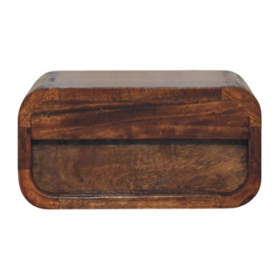Image 1 of Armario de pared compacto fabricado en madera de mango con acabado en madera de castaño.