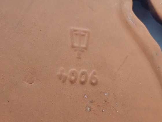 Image 1 of Achatit Cortendorf - terracotta - wandmasker - ceramic mask - handarbeit - 50s