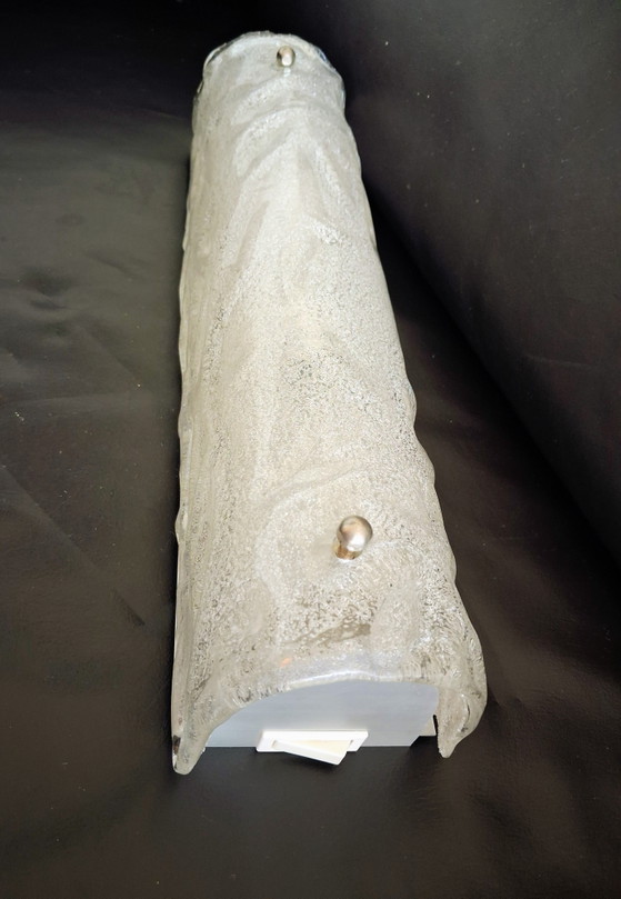 Image 1 of Bellissima lampada da parete vintage in vetro Hillebrand - Modello 8791-212 - Anni '70