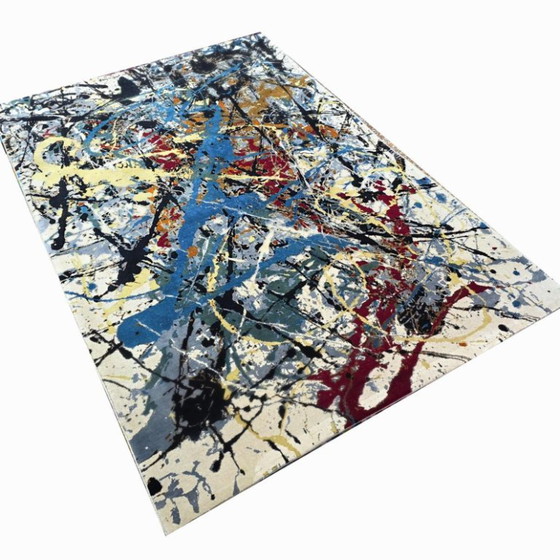 Tappeto annodato a mano in lana e seta, stile Jackson Pollock - 2x3 m – Tappeti, Wool (photo 7 of 8)