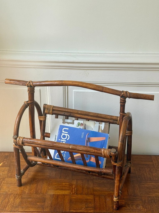 Rattan Magazine Rack – tijdschriftenrek, Wood (photo 2 of 9)