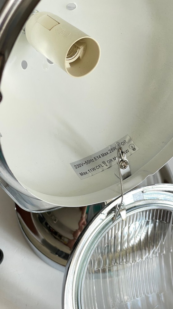 Image 1 of LAMPE Phare METAL Chromé Années 90