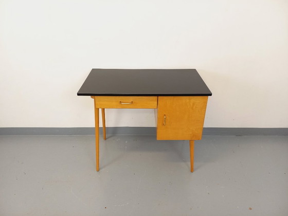 Image 1 of Vintage Baumann wooden desk from the 1950s