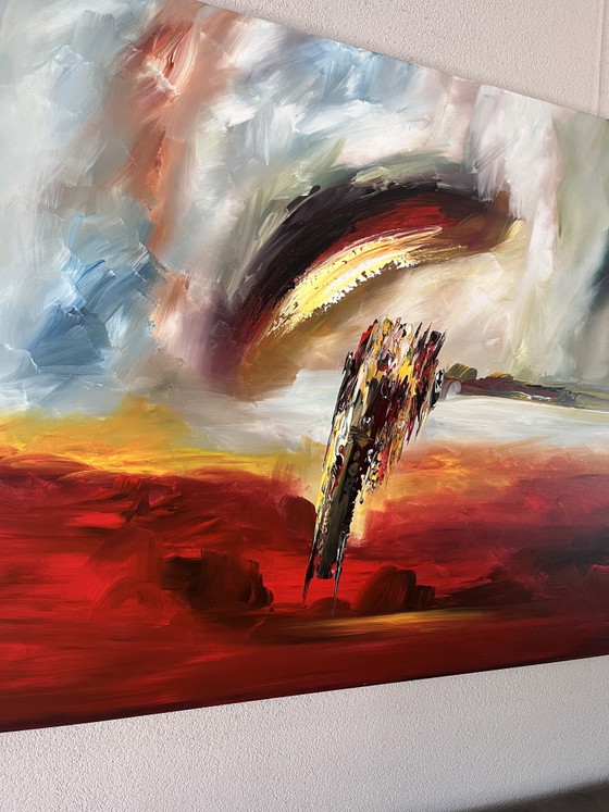 Image 1 of Beautiful large abstract painting by Gena Genadyj (140 x 100 cm)
