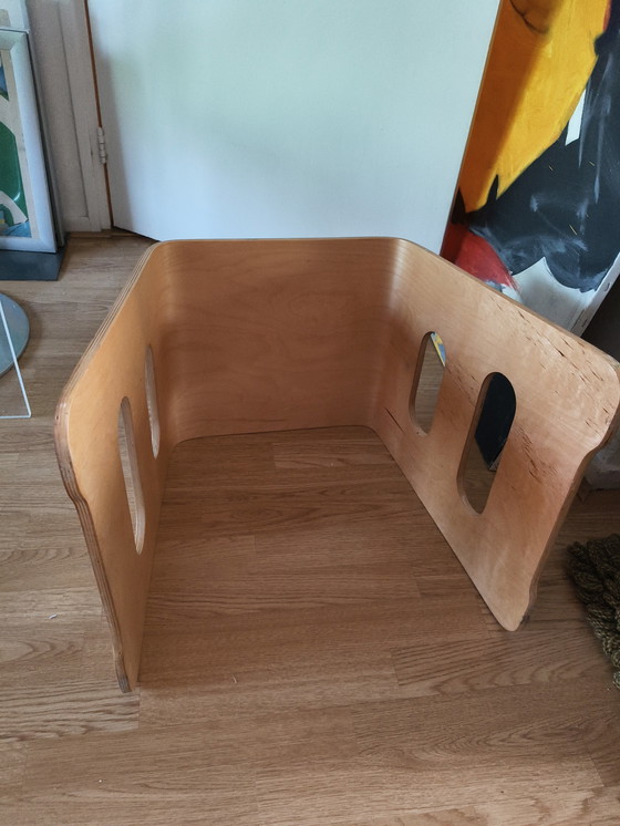 Image 1 of Tabouret/table d'appoint Benjamin en contreplaqué, design vintage, Lisa Norinder, Ikea