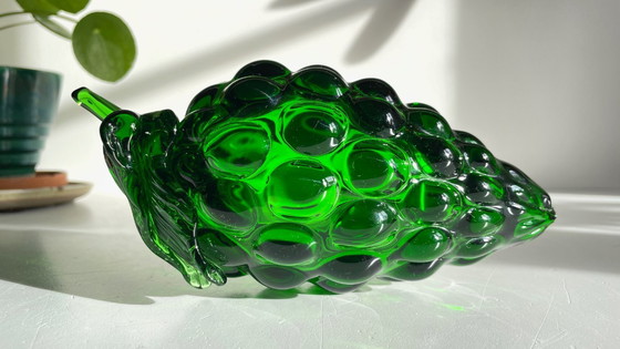 Image 1 of Vintage groene glazen druiventros