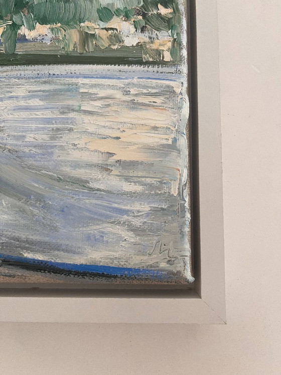Small Painting - 20 x 20 - 'Les Jardins de Paris' by Maja A Chris – Paintings & Drawings, Wood (photo 7 of 10)