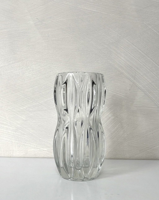 Vintage SKLO Union Vase von Jan Schmidt in Klarglas aus den 60er Jahren