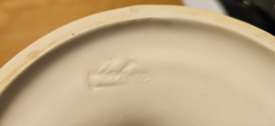 Image 1 of Vaso traforato in ceramica intrecciata — Maison Pichon, Uzès (firmato)