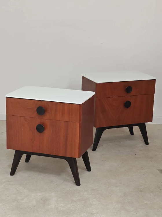 Comodino di Jindrich Halabala per Up Zavody 1950 – Comodini, Wood, Art Deco (photo 20 of 30)