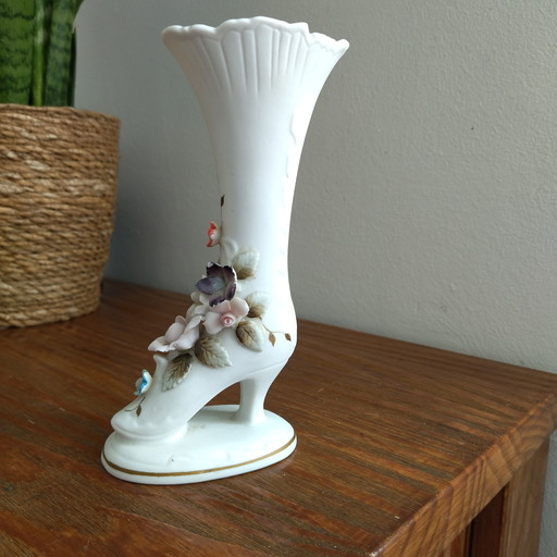 Boot-shaped vase