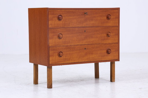 Image 1 of Prachtige teakhouten ladenkast Mid Century | vintage ladekast hout opbergruimte 60s 70s #07-55