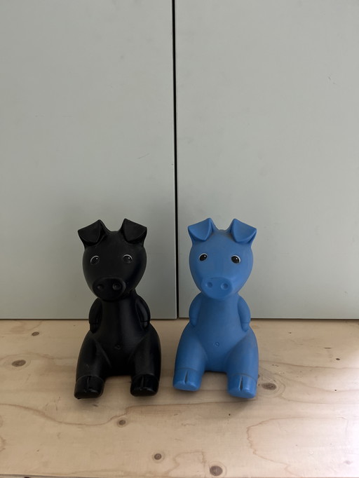 Tirelire Momica Mulder bleue et noire